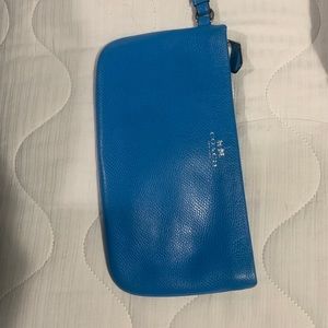 Coach Blue Wristlet